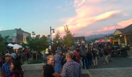 Photo from the beer garden at last week's Truckee Thursday - just look at that beautiful sunset in the background!